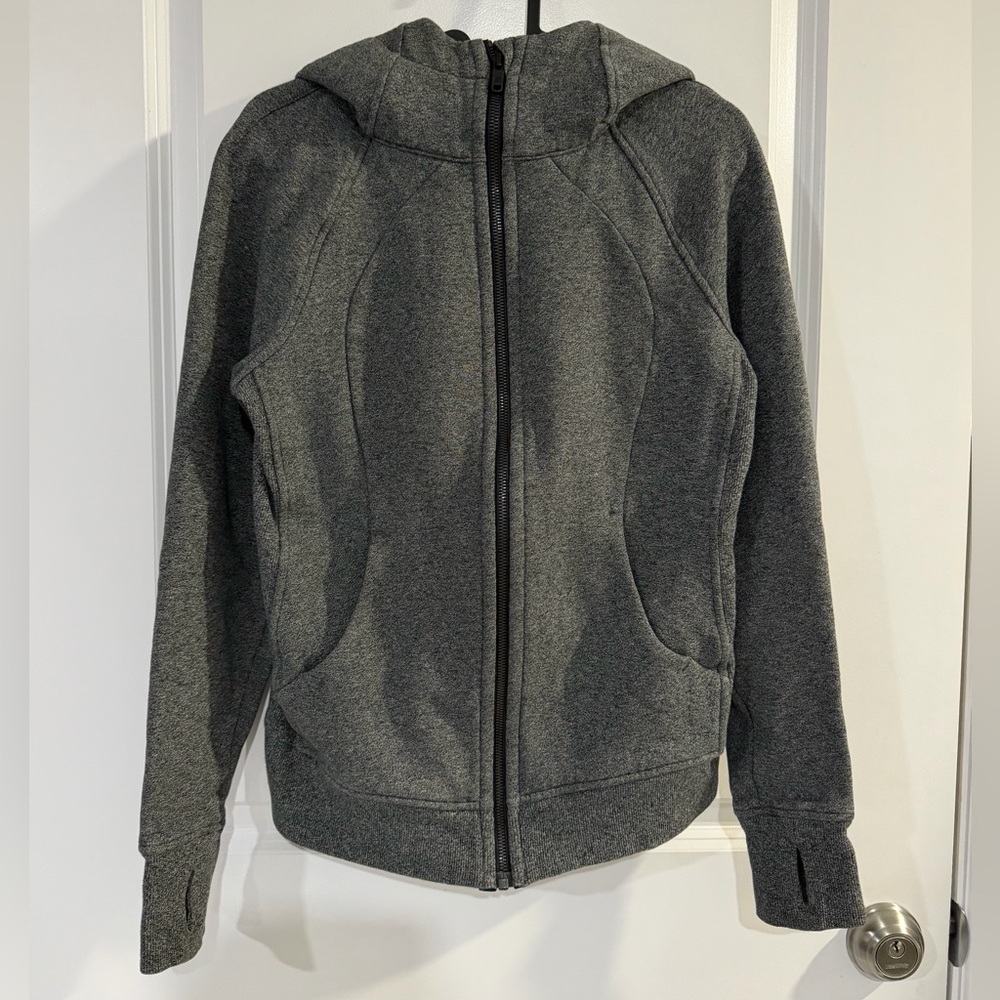 Lululemon Scuba Heather Gray Full Zip Hoodie